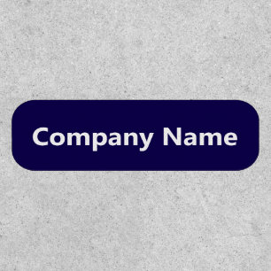 Business Dark Blue and White Company Name Patch