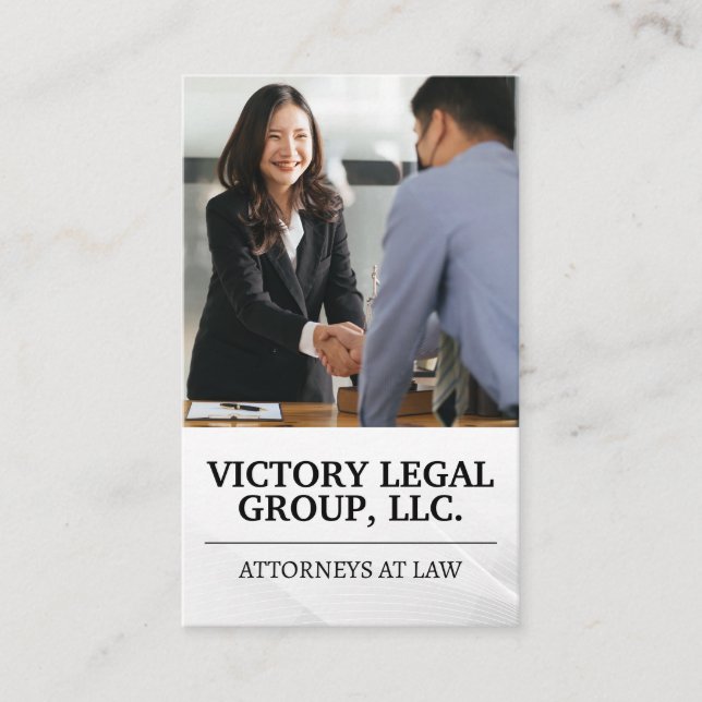 Business Deal | Woman Smiling Business Card (Front)