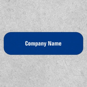 Business Deep Blue and White Company Name Patch