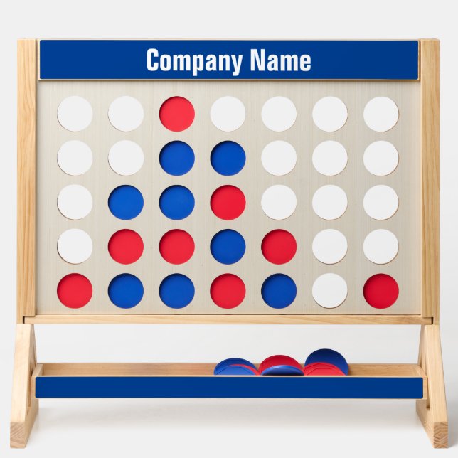 Business Deep Blue and White Name Text Template Fast Four (Front)