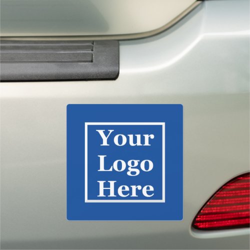 Business Deep Blue Your Logo Here  Car Magnet