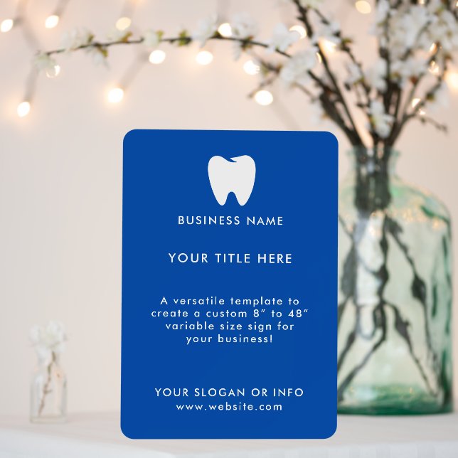 Business Dentist Logo |  Simple Minimalist Modern  Foam Board (In Situ (Wedding))