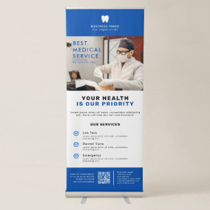 Business Dentist Logo Simple Minimalist Modern Retractable Banner