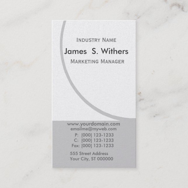 Business Design Upscale Circular Motion Name Card (Front)