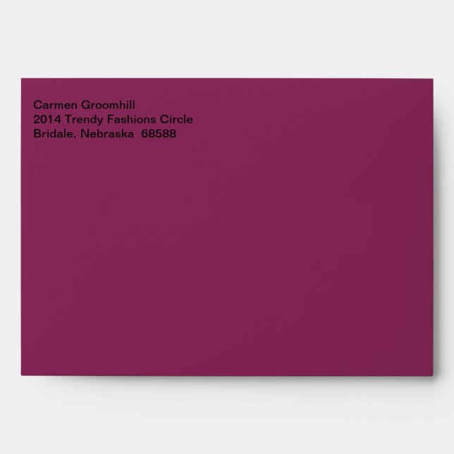 Business Designer Dark Raspberry Envelope (Front)
