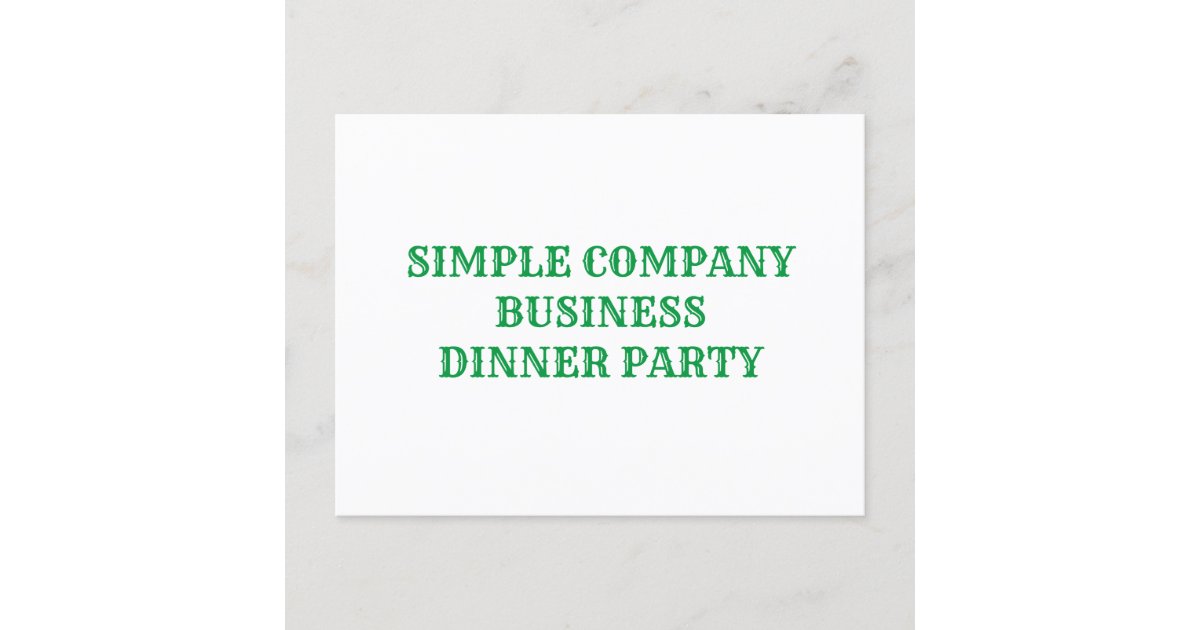 BUSINESS DINNER PARTY INVITATION POSTCARD Zazzle