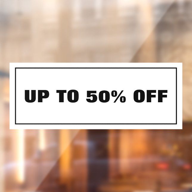 Business Discount Window Cling (Sheet 2)