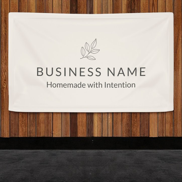 Business Display Blush Pink Botanical Minimalist Banner
