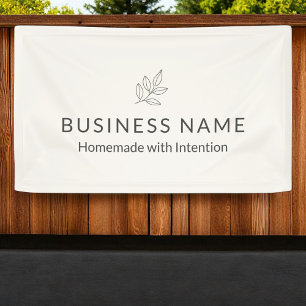 Business Display Neutral Botanical Minimalist Banner