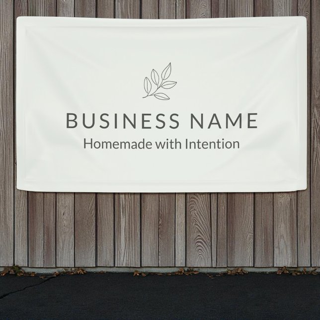 Business Display Sage Green Botanical Minimalist  Banner (Creator Uploaded)