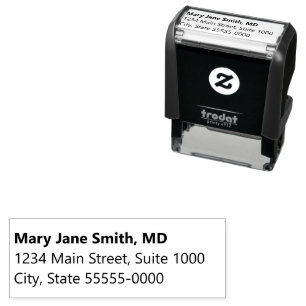 Business Doctor's Name in Bold Font Return Address Self-inking Stamp