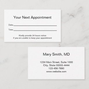 Business Doctor's Office Appointment Reminder Card
