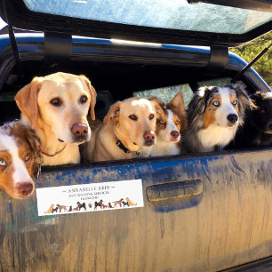 Business Dog Walker Pet Sitter Advertising Bumper  Bumper Sticker
