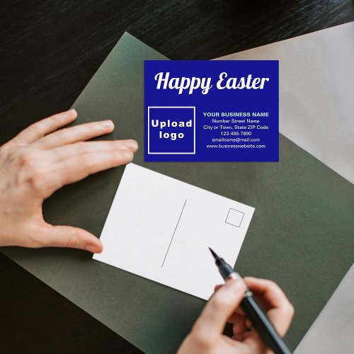 Business Easter Blue Holiday Postcard