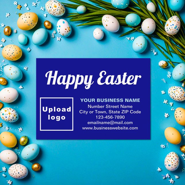 Business Easter Greeting on Blue Enclosure Card (Business Easter greeting on blue enclosure card)