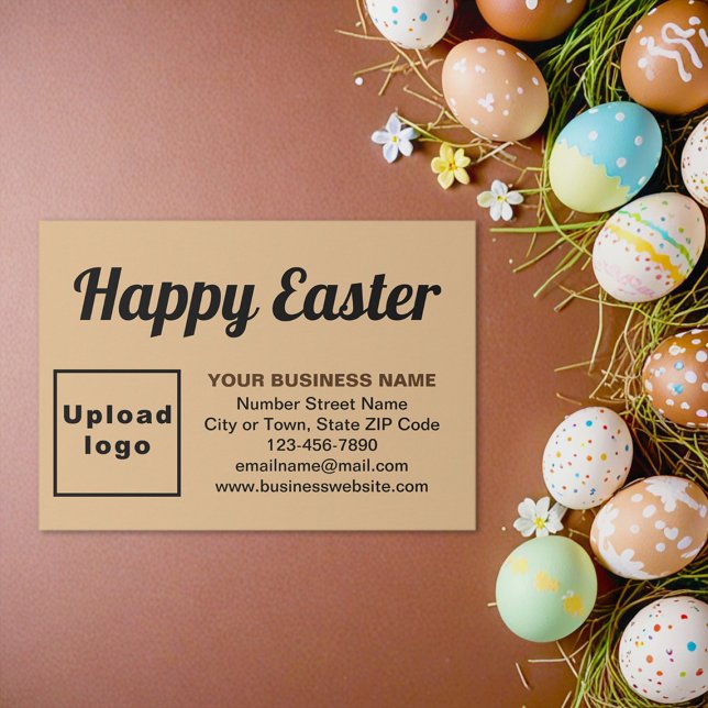 Business Easter Greeting on Light Brown Enclosure Card (Business Easter greeting on light brown enclosure card)