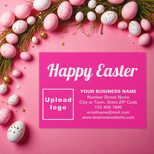 Business Easter Greeting on Pink Enclosure Card (Business Easter greeting on pink enclosure card)
