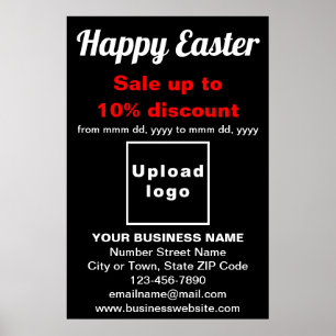 Business Easter Holiday Sale Black Poster