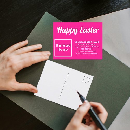 Business Easter Pink Holiday Postcard