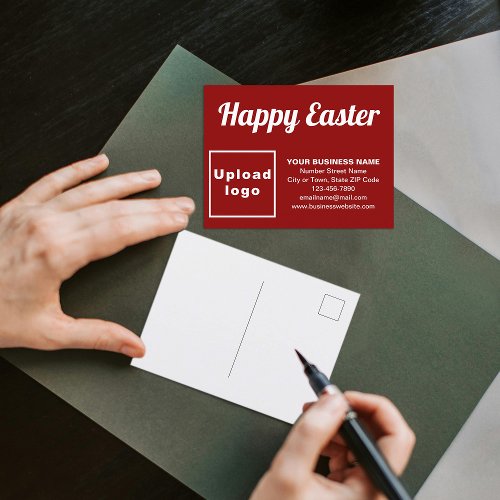 Business Easter Red Holiday Postcard