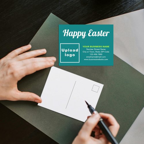 Business Easter Teal Green Holiday Postcard