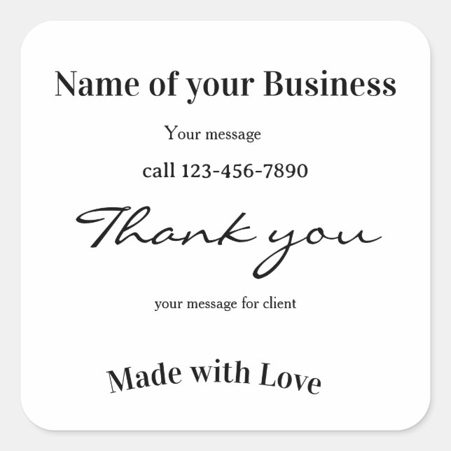 business editable sticker (Front)