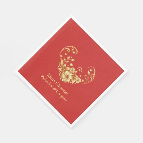 Business Elegance Corporate Christmas Party Napkins
