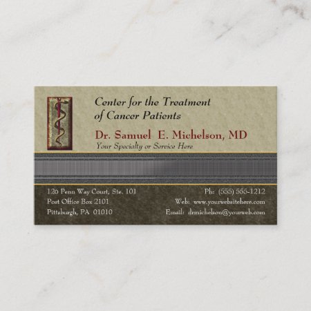 Business Elegance Physician Business Card