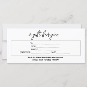 Business Elegant Handwriting Gift Certificate