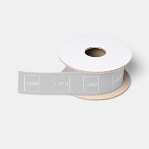 Business Elegant Professional Silver Logo Photo Satin Ribbon