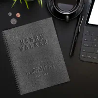 Embossed Design Plain Black Scrapbook Paper, Zazzle