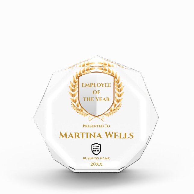 Business Employee award | Logo Custom Gold (Front)