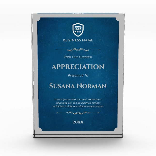 Business Employee award | Logo Custom Gold (Front)