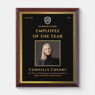 Business Employee award   Logo Custom Gold Plaque