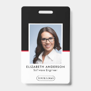 Business Employee Name Photo Logo ID Badge