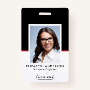 Business Employee Name Photo Logo ID Badge