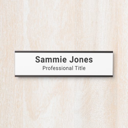 Business Employee Name Plate for Door Changeable