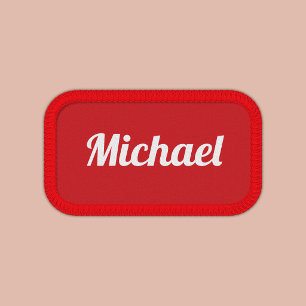 Business Employee Name Script Red Patch