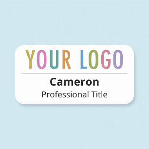Business Employee Name Tag Company Logo Magnetic