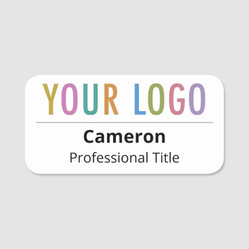 Business Employee Name Tag Company Logo Magnetic