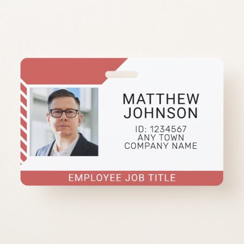 Business Employee Photo Name Template ID Badge