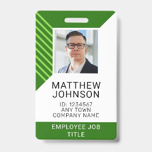 Business Employee Photo Name Template ID Badge