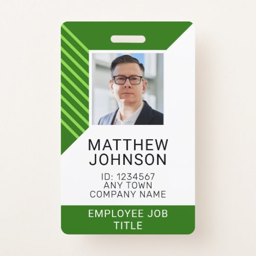 Business Employee Photo Name Template ID Badge