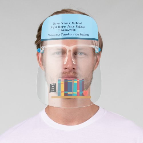 Business Employee Schools Teachers Logo Custom Face Shield