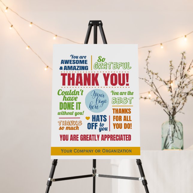 Business Employee Thank You Appreciation Foam Board (In Situ (Stand))