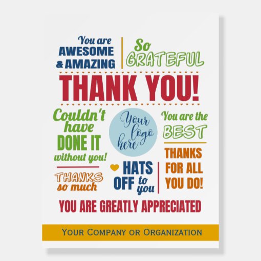 Business Employee Thank You Appreciation Foam Board | Zazzle