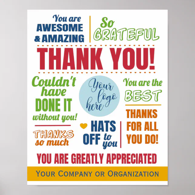 Business Employee Thank You Appreciation Poster Zazzle