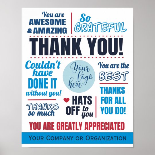 Business Employee Thank You Appreciation Poster | Zazzle.com