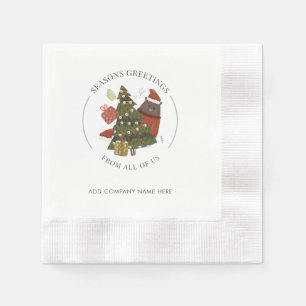 Business Employees Christmas Holidays Party Paper Napkins