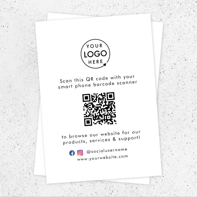 Business Enclosure Card | QR Code Insert Handout (Creator Uploaded)
